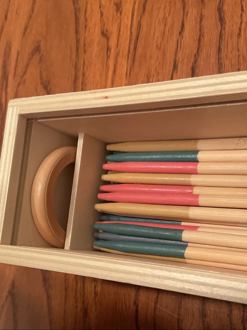 Hearth & Hand Pick-Up Sticks Game Set in Natural Wood with Pink, Blue, Green